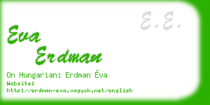 eva erdman business card